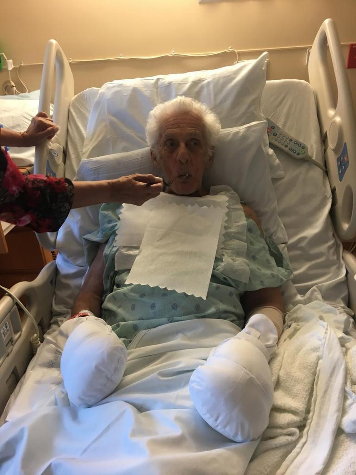 Gabriel Giraldo was evacuated from the Hollywood Hills nursing home Sept. 13.