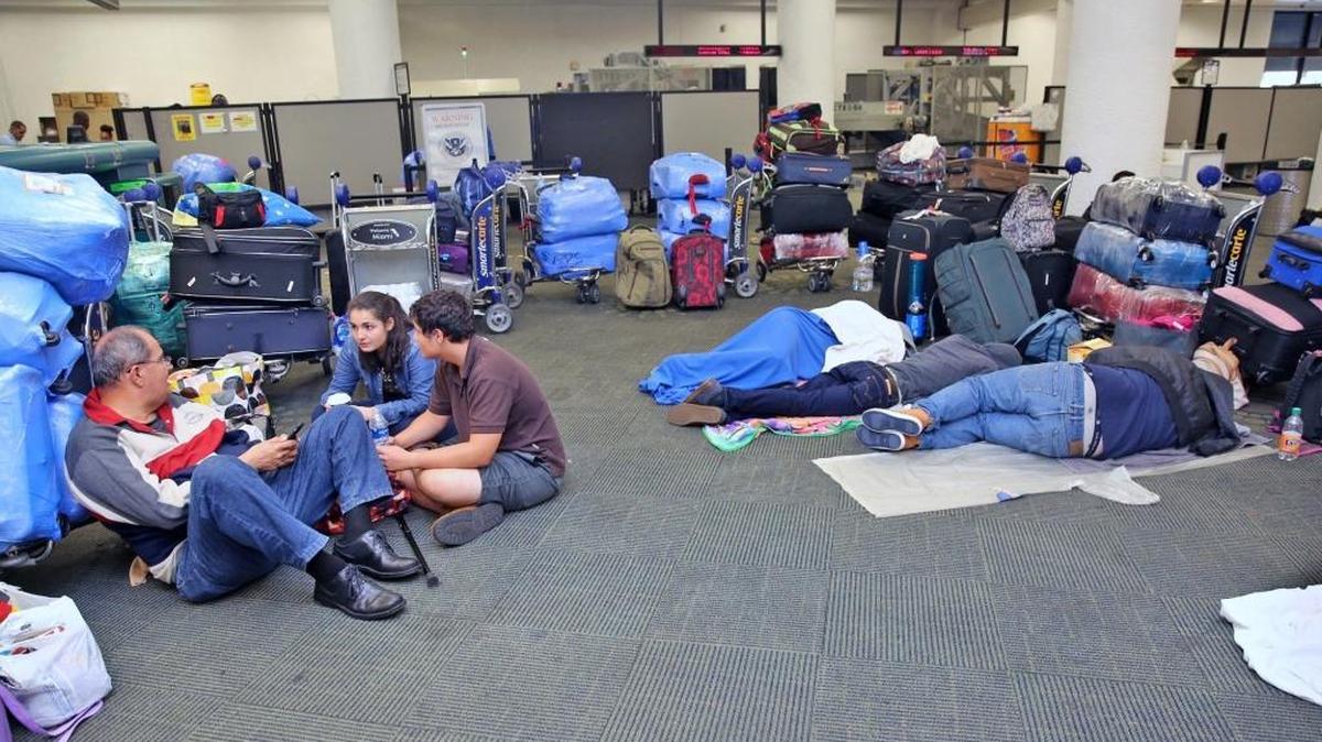 Dozens of passengers trying to get to Venezuela were stranded for days at Miami International Airport due to Hurricane Irma.