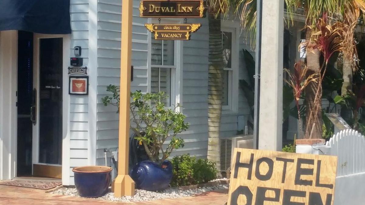 A new Tourist Development Council ad campaign begins Monday to tell potential visitors that much of the Florida Keys are open. Key West’s Duval Inn makes the same point.