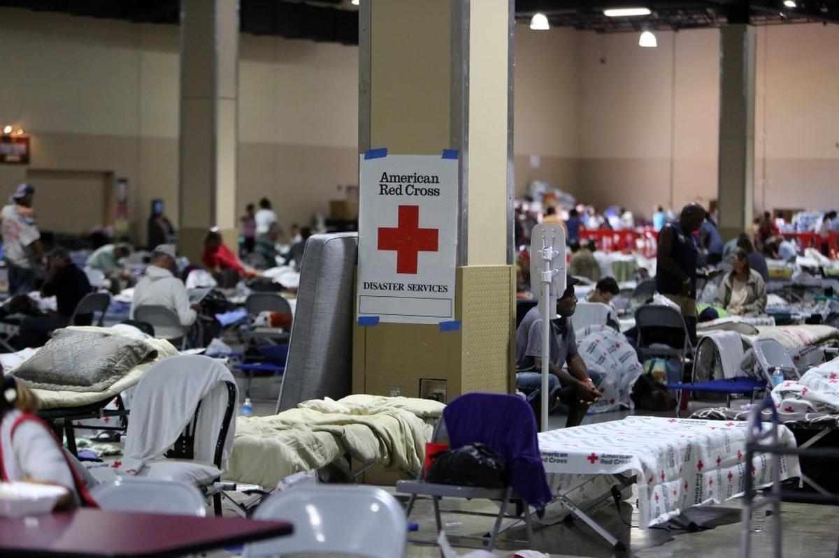 The E. Darwin Fuchs Pavilion at the Miami-Dade County Fairgrounds is the only shelter remaining in Miami-Dade County. It's housing about 1,000 people, including those who can't get back to their homes in the Florida Keys after Hurricane Irma.
