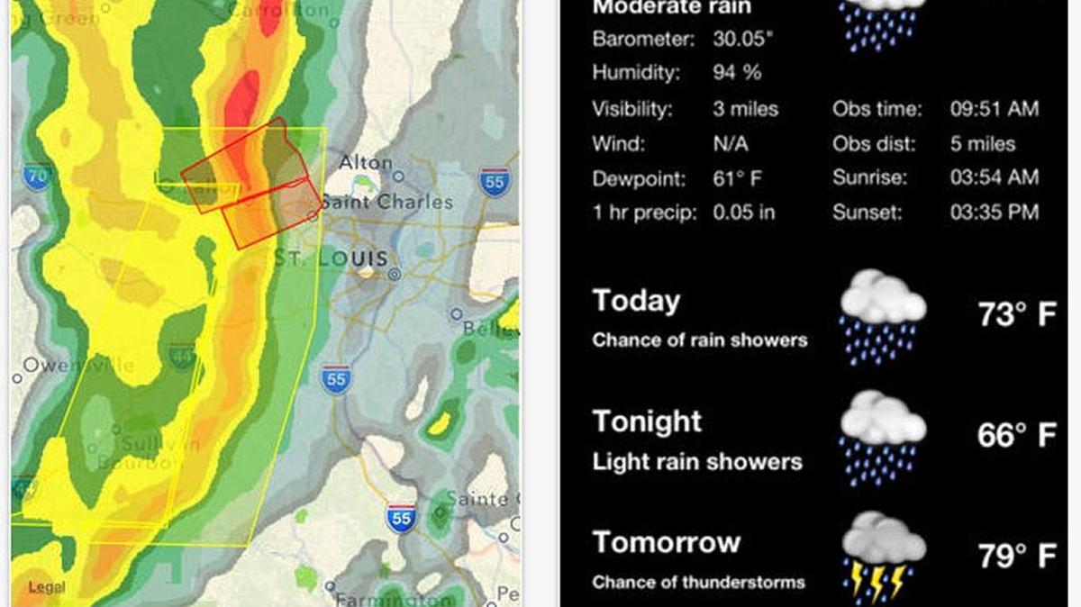 
The NOAA Radar US app in the iTunes store.
