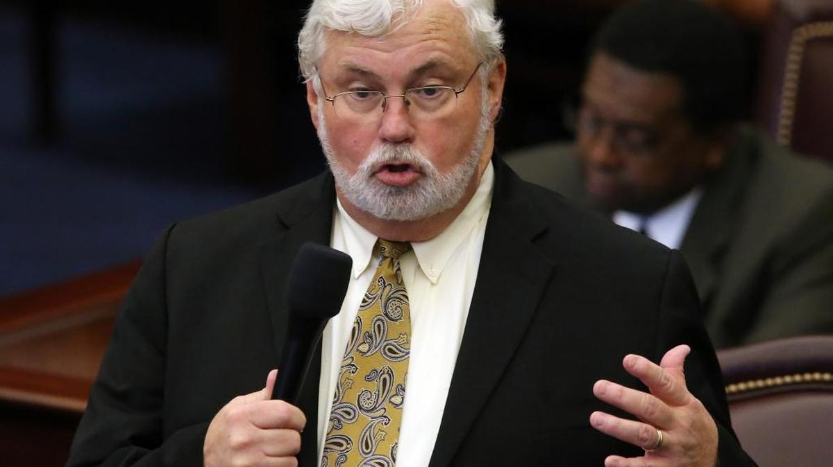 Sen. Jack Latvala, R-Clearwater, speaks during session, Friday, June 9, 2017, in Tallahassee.