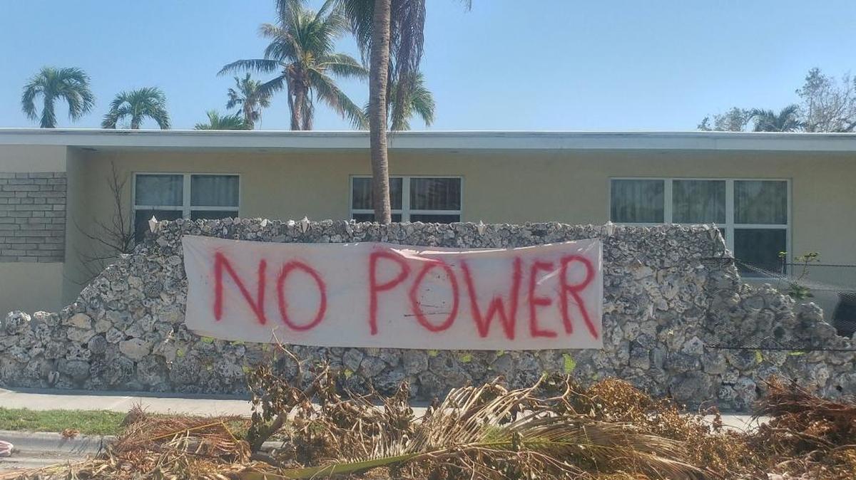A Key West resident asks for help in the immediate aftermath of Hurricane Irma, which struck the Keys Sept. 10.