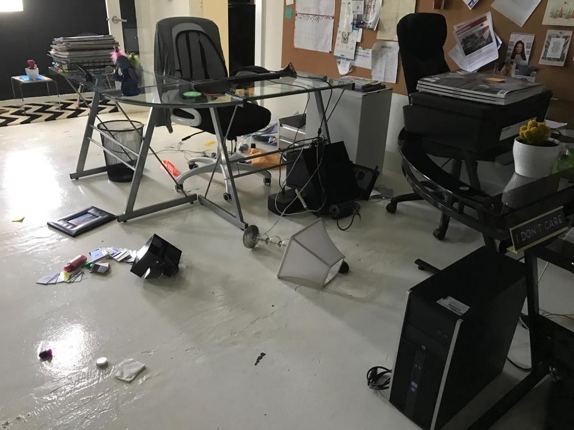 The Dana Agency inside Miami’s Junction Lofts was ransacked Sunday, Sept. 10, 2017, as looters viewed Hurricane Irma as an opportunity to steal.
