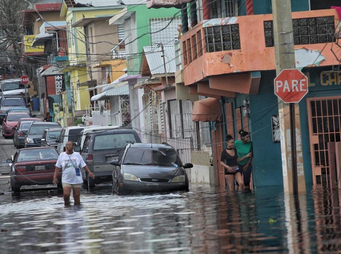 Along the coast in Puerto Rico, storm surge reached between nine and 9.5 feet. Inland flooding rose four to seven feet above ground level.
