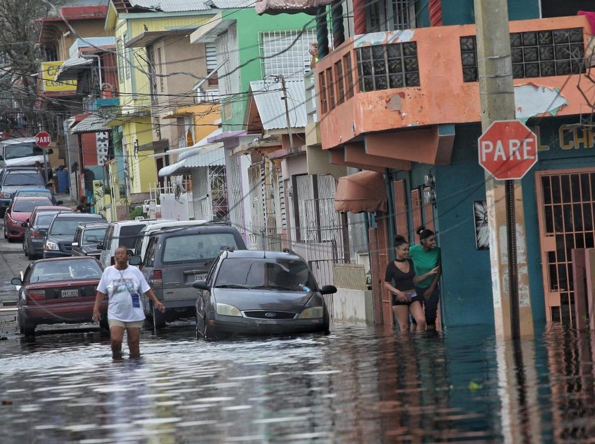 Along the coast in Puerto Rico, storm surge reached between nine and 9.5 feet. Inland flooding rose four to seven feet above ground level.