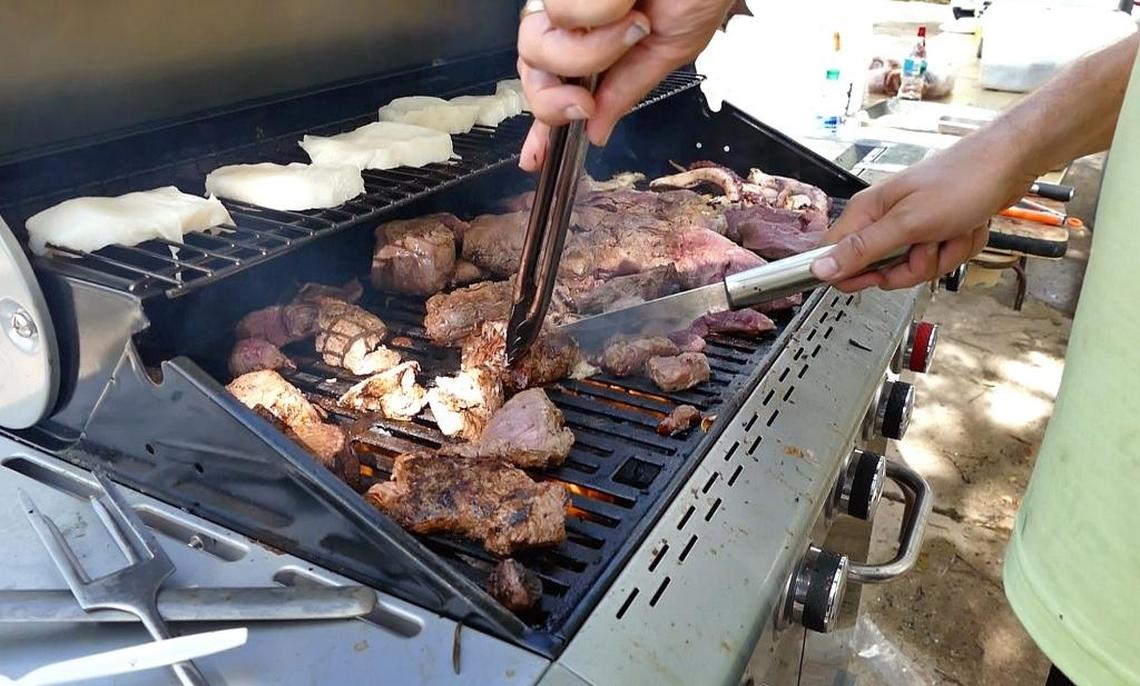 Chilean sea bass, filet mignon, porterhouse steaks, brisket, prime rib, lobster, octopus chateaubriand and more were donated by Villa Azur restaurant in South Beach for a community BBQ spearheaded by Miami Commissioner Ken Russell. The restaurant was going to have to soon throw away the food due to power loss from Hurricane Irma. The cookout, on Tuesday, Sept. 12, 2017, was at Elizabeth Virrick Park in Coconut Grove and was for the residents of the West Grove.