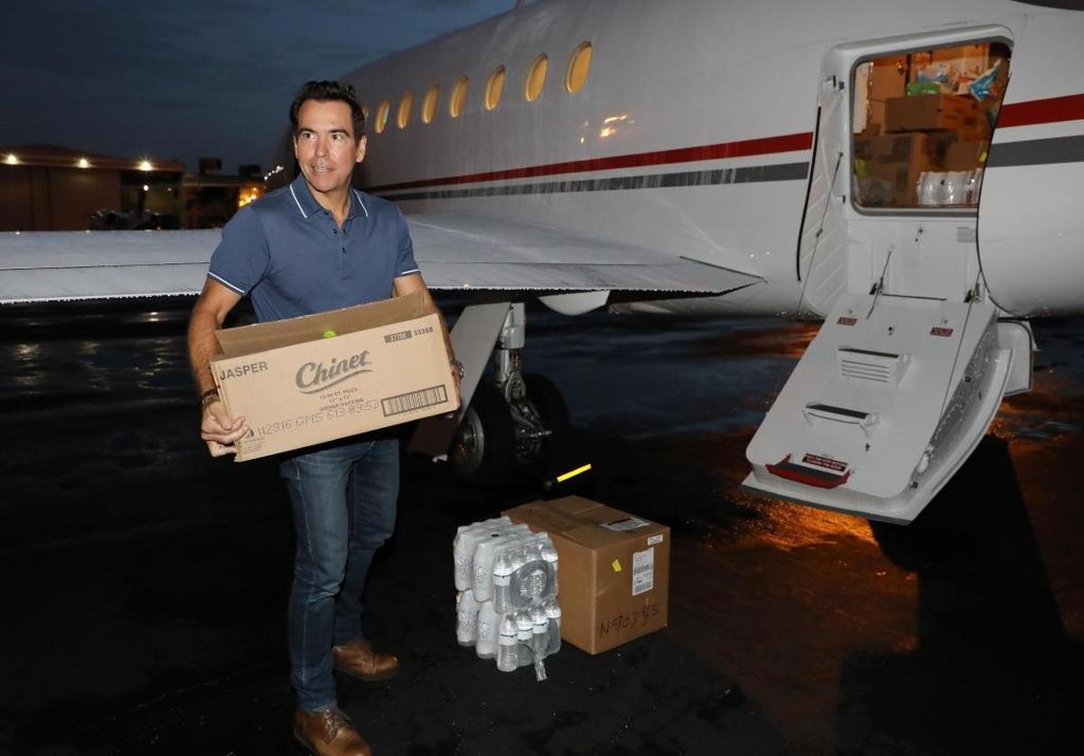 Orlando Bravo, a Puerto Rican businessman and investor, chartered planes that left Fort Lauderdale airport Saturday morning bound for Puerto Rico with supplies.