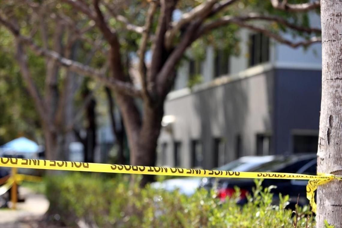 The Rehabilitation Center at Hollywood Hills was cordoned off like a crime scene after the surviving residents were evacuated.