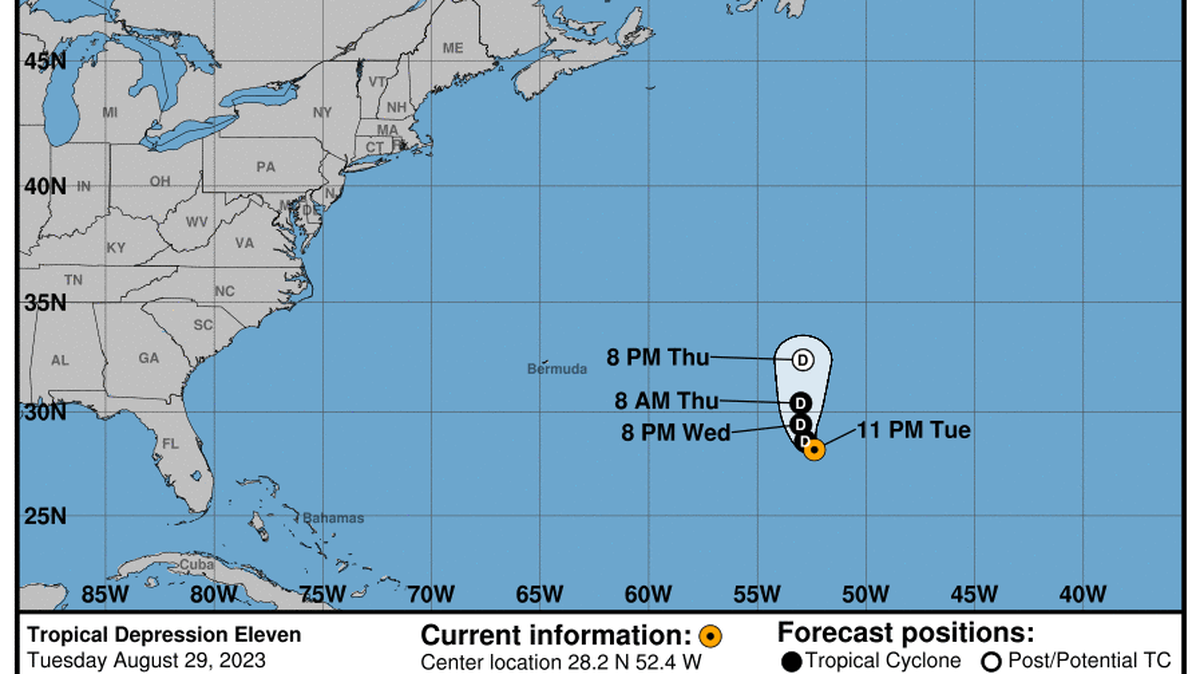 This graphic created by the National Weather Service/NCEP Weather Prediction Center (WPC) shows the projected path.
NATIONAL HURRICANE CENTER