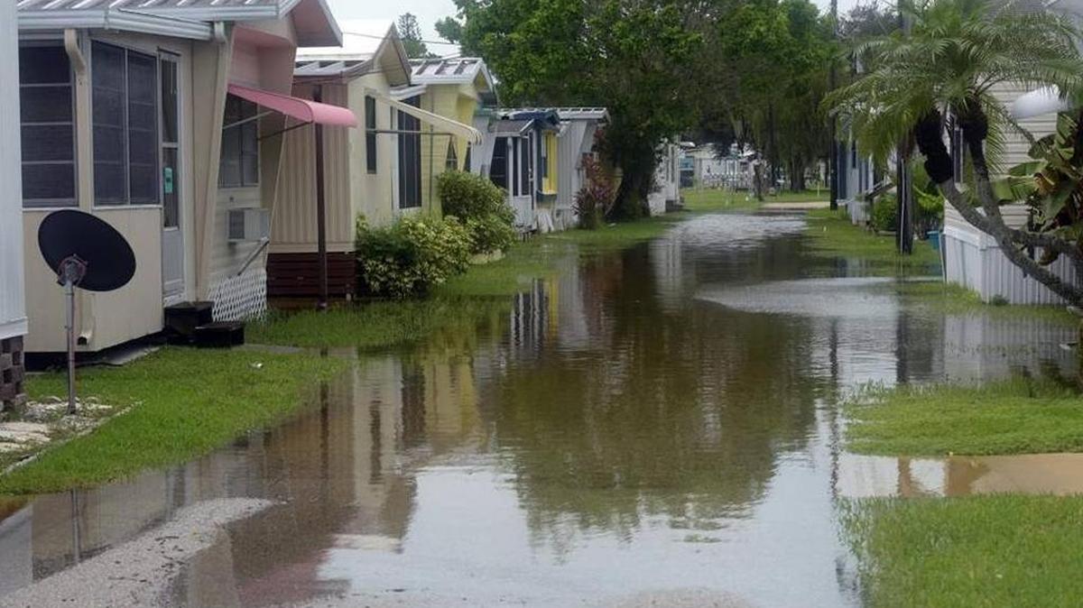 The streets of Braden Castle in Bradenton were filled with standing water Friday. The passing Hurricane Hermine brought torrential rains causing the Manatee River to flow over it's banks.