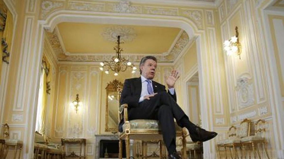 President Santos during an interview at the Presidential Palace in Bogota last week.