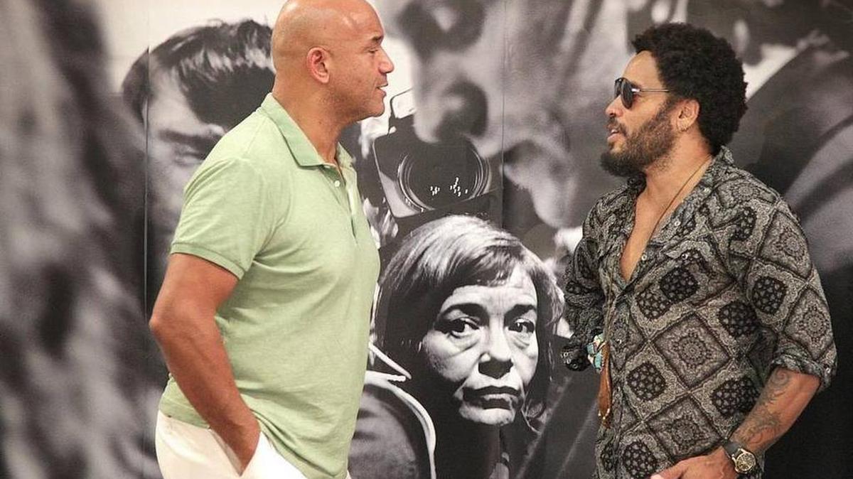 Musician and actor Lenny Kravitz, right, is opening a photography exhibition called ‘Flash’ in the Design District during Miami Art Week.