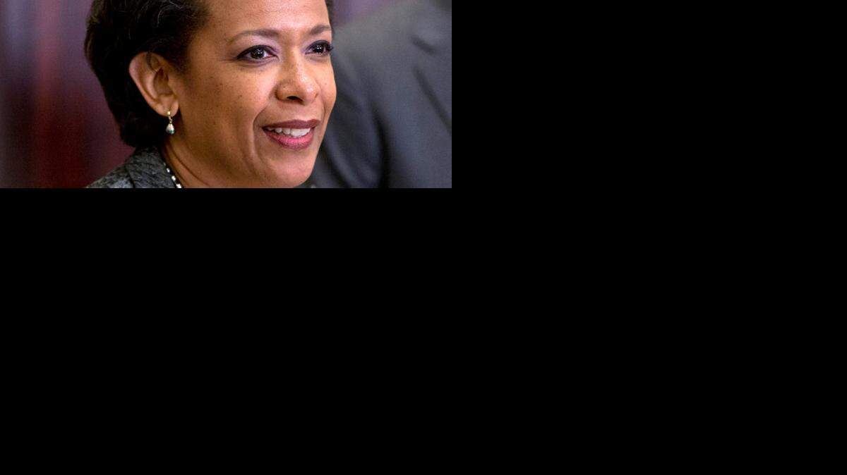 
PROSECUTOR: U.S. Attorney Loretta Lynch speaks in the Roosevelt Room of the White House where President Obama announced that he will nominate her to replace Eric Holder as attorney general.
