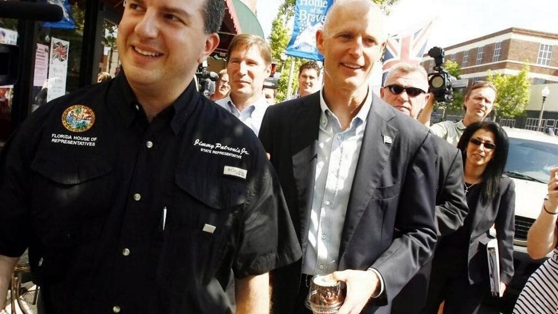 Then-state Rep. Jimmy Patronis, R-Panama City Beach, left, and Gov. Rick Scott, tour downtown Panama City in 2011.