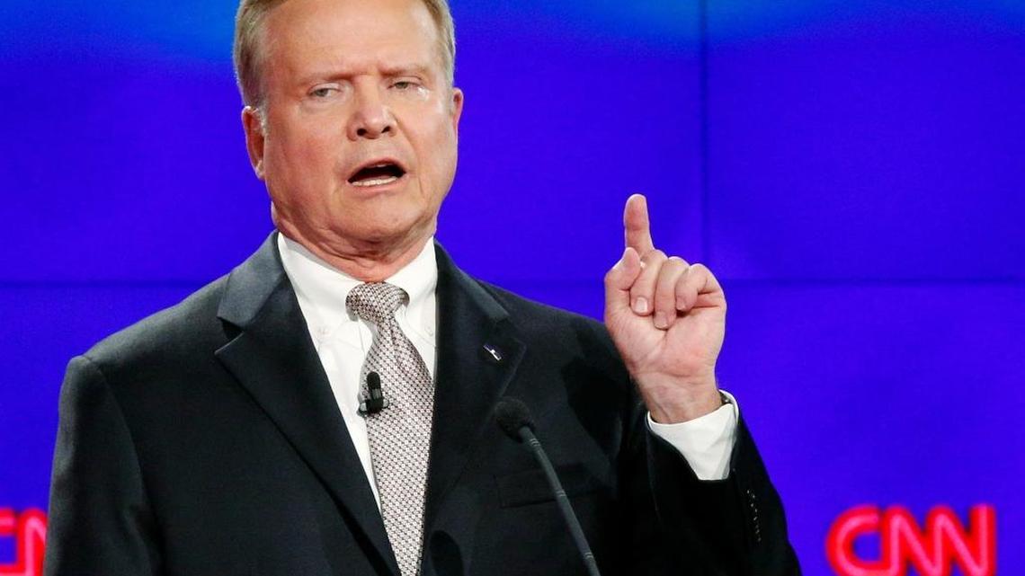 
Democratic presidential candidate Jim Webb during Tuesday night’s debate.
