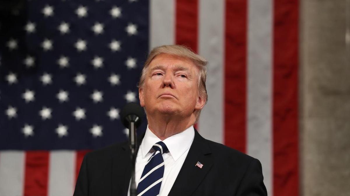 President Donald Trump addresses a joint session of the U.S. Congress