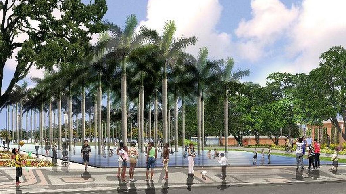 
Rendering depicts the vision for the grand entrance to Museum Park. 
