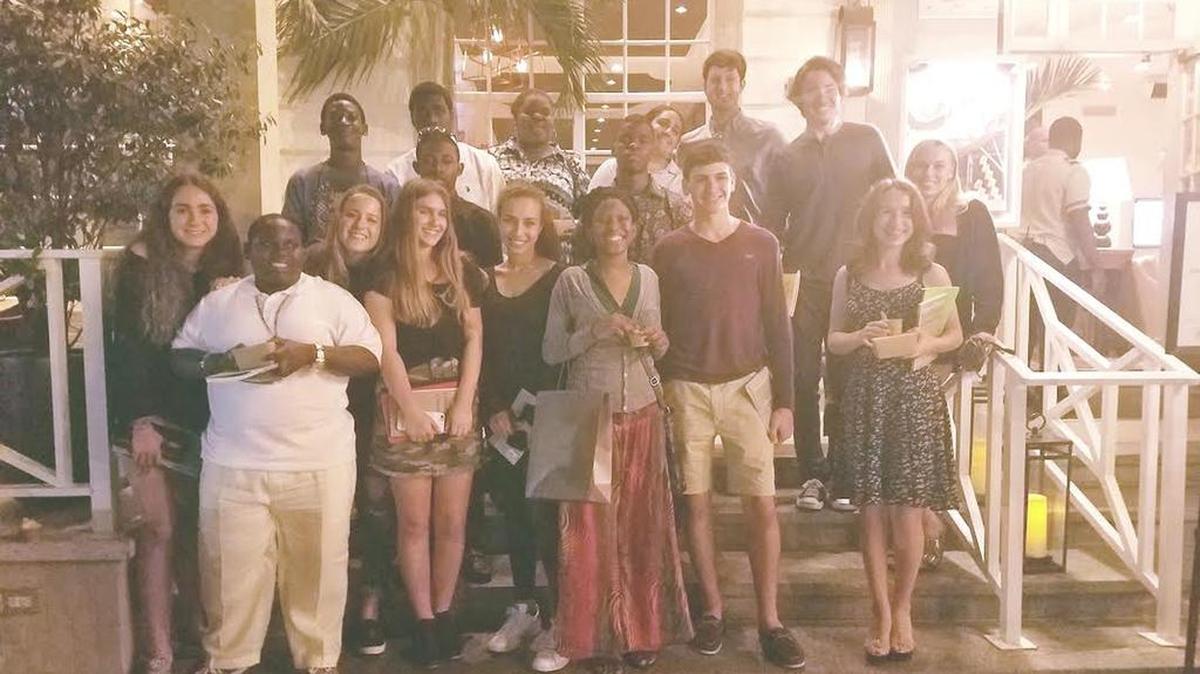 Students from Miami Beach and Liberty City got to know each other through discussion and dinner at the Betsy Hotel.