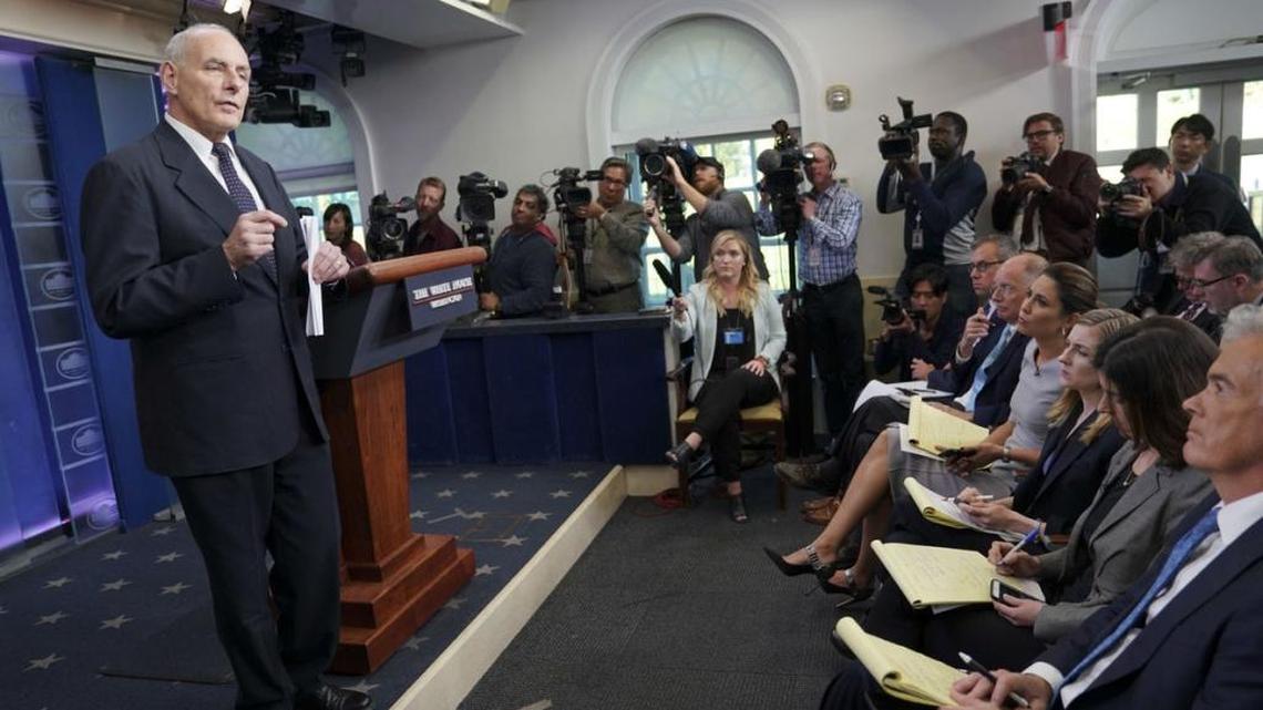 White House Chief of Staff Gen. John Kelly addressed the media on Thursday and gave his erroneous recollection of Florida Rep. Frederica Wilson’s speech at the ceremony of the new FBI offcie in Miramar in 2015.