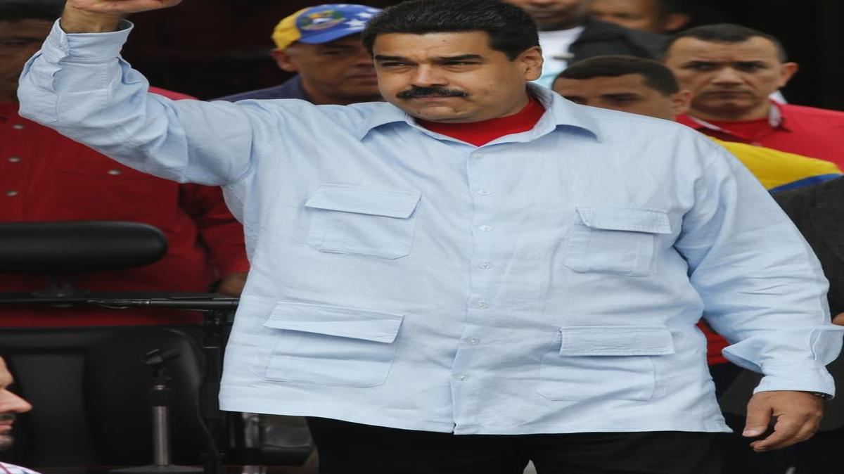 Venezuelan President Nicolas Maduro gestures to supporters during a political rally in Caracas last week.