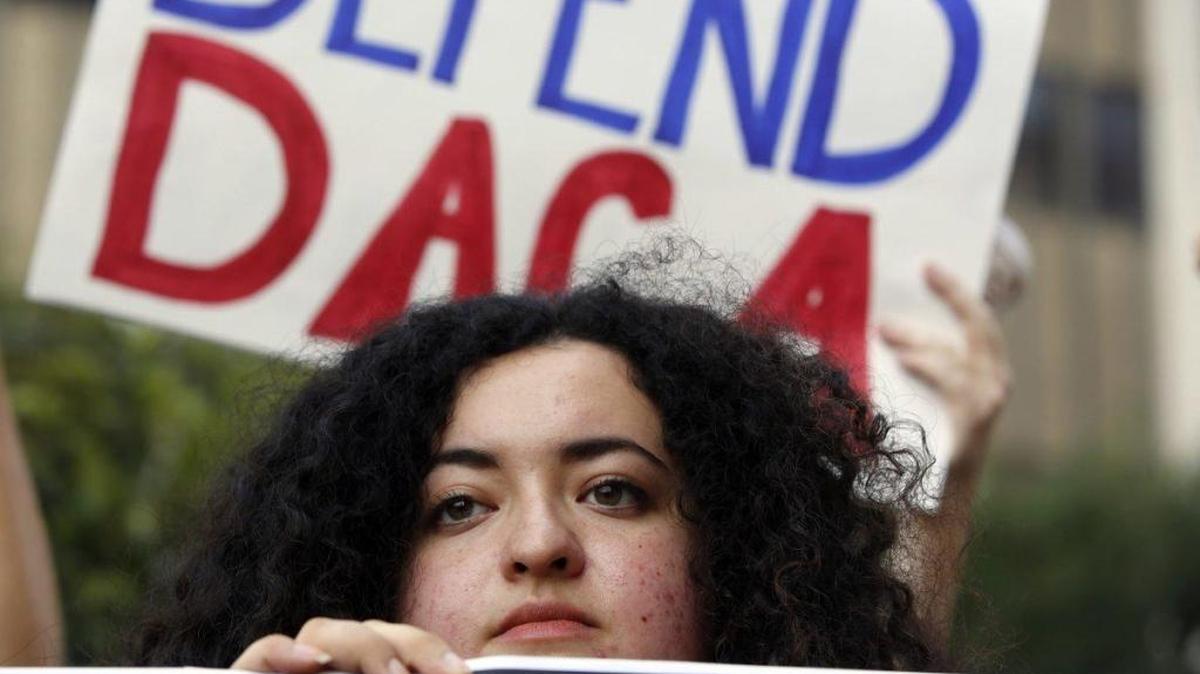 DACA recipients and their supporters have rallied to protest the Trump administration’s efforts to deport them.