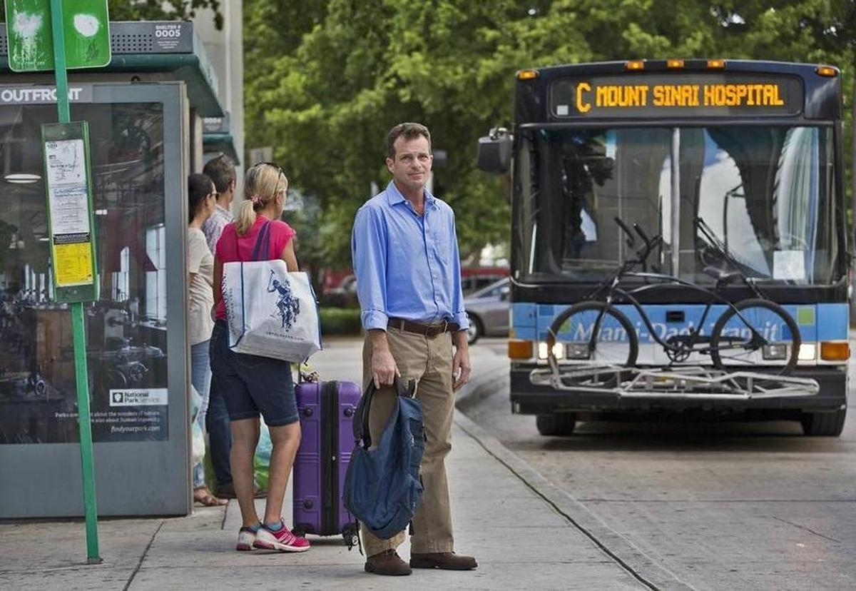 Miami-Dade County adjusted bus service and capacity as ridership decreased during the coronavirus pandemic. In busier times, Randy Plant, who commutes from South Beach to Coral Gables each day, waited for a Metrobus.