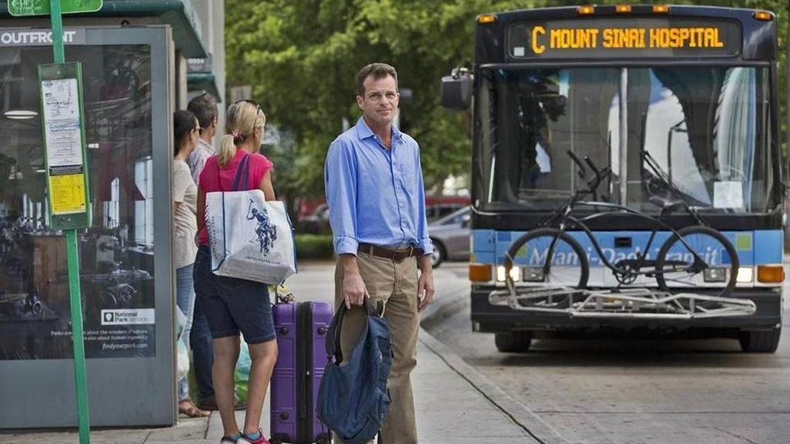 Miami-Dade County adjusted bus service and capacity as ridership decreased during the coronavirus pandemic. In busier times, Randy Plant, who commutes from South Beach to Coral Gables each day, waited for a Metrobus.