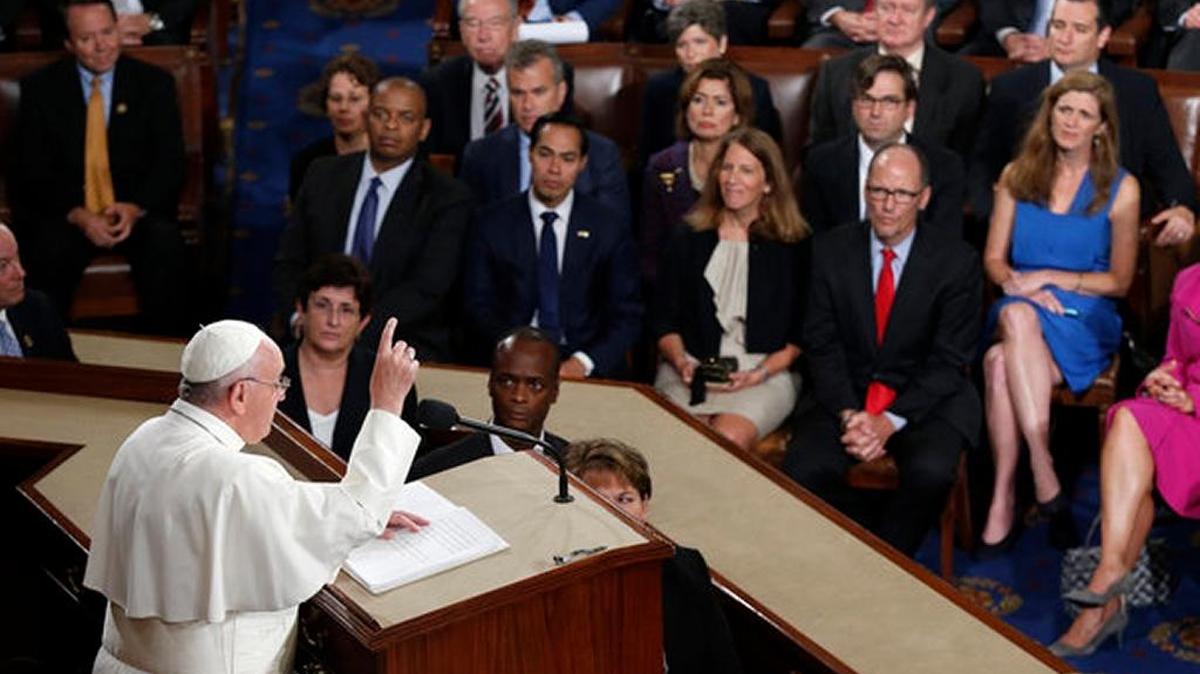 
Pope Francis addresses a joint meeting of Congress on Thursday.
