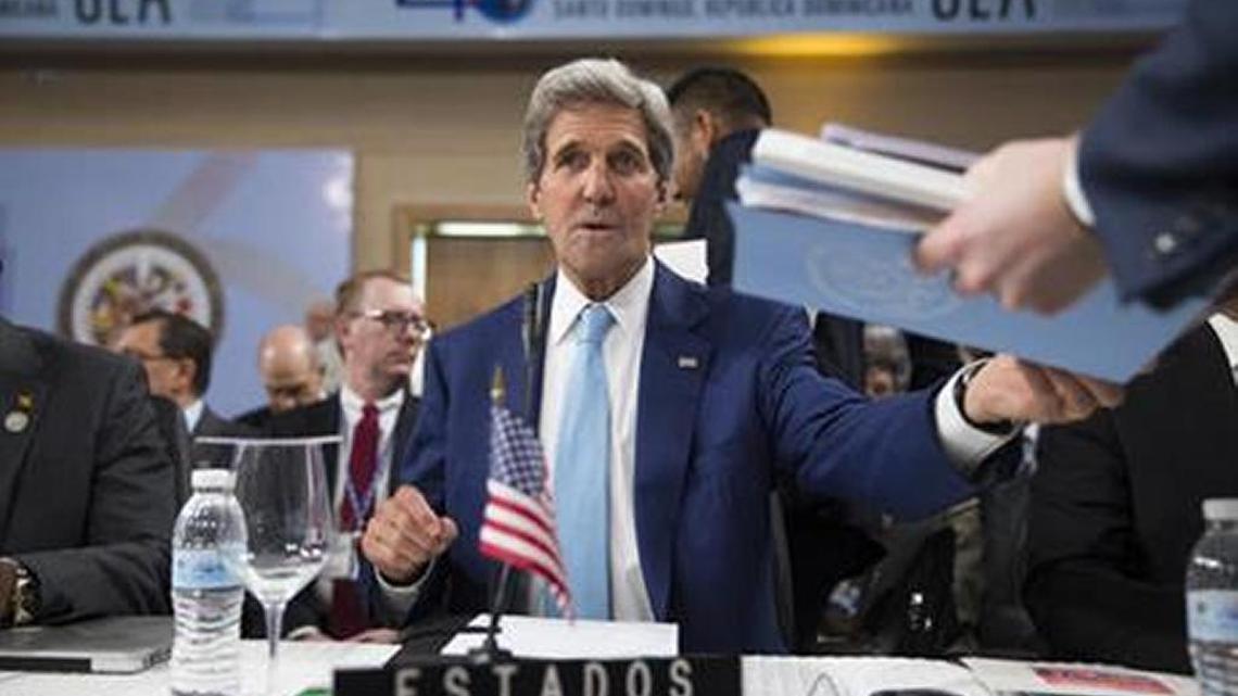 Secretary of State John Kerry attending the General Assembly of the Organization of American States last week.