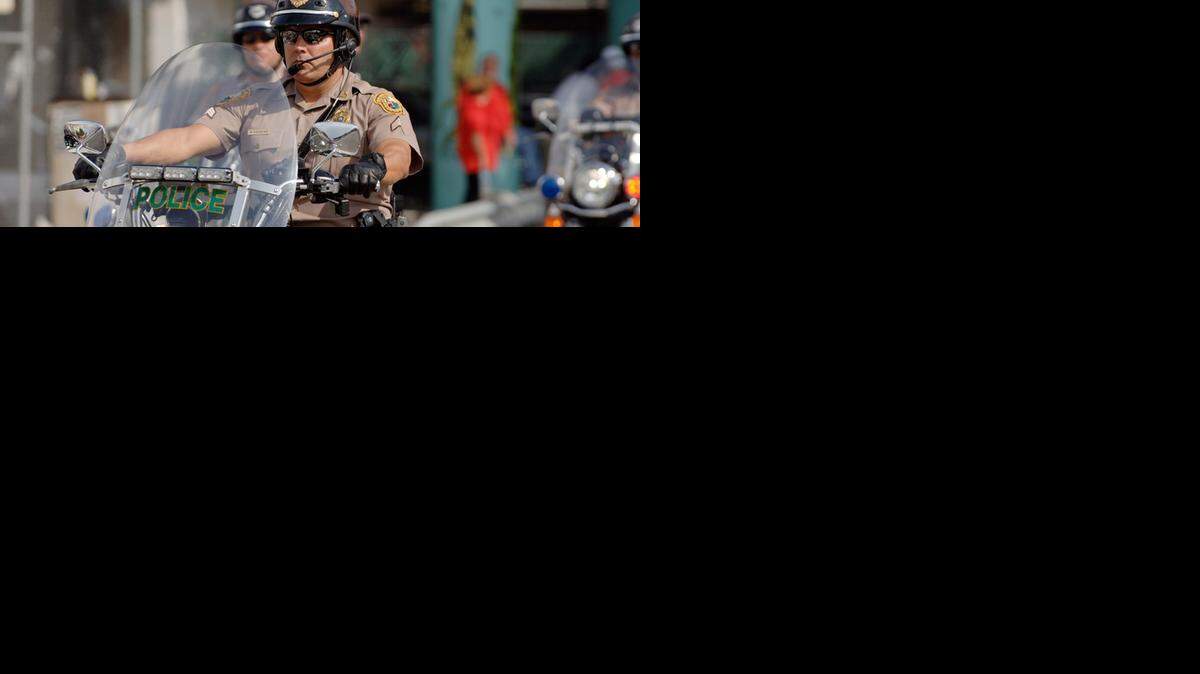 
Members of Miami-Dade Police Department’s motorcycle patrol

