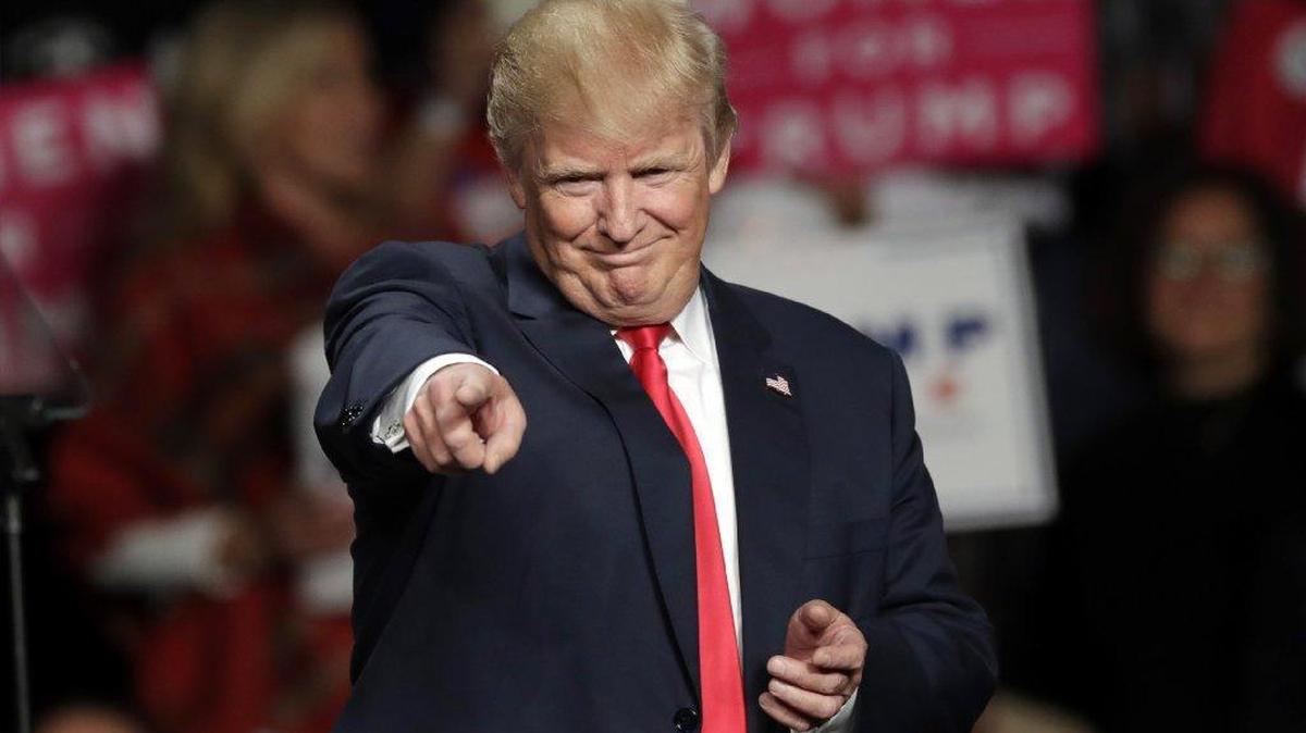 Donald Trump on the campaign trail, before his election victory.