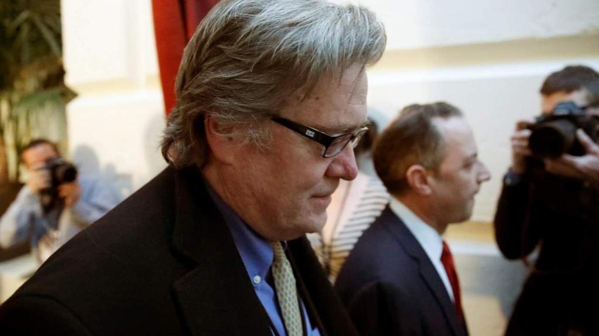 President Trump fired Steve Bannon, above, on Friday.