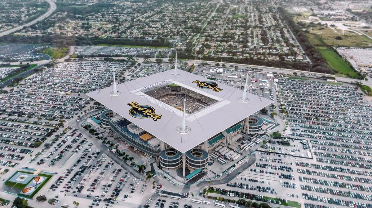 The Miami Dolphins stadium, the biggest tax payer in Miami Gardens, was recently renamed Hard Rock Stadium.