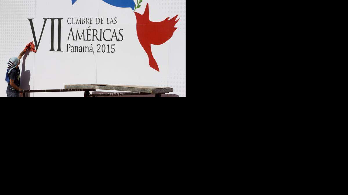 
GETTING READY: Preparations are under way for the seventh Summit of the Americas, being held in Panama this year.
