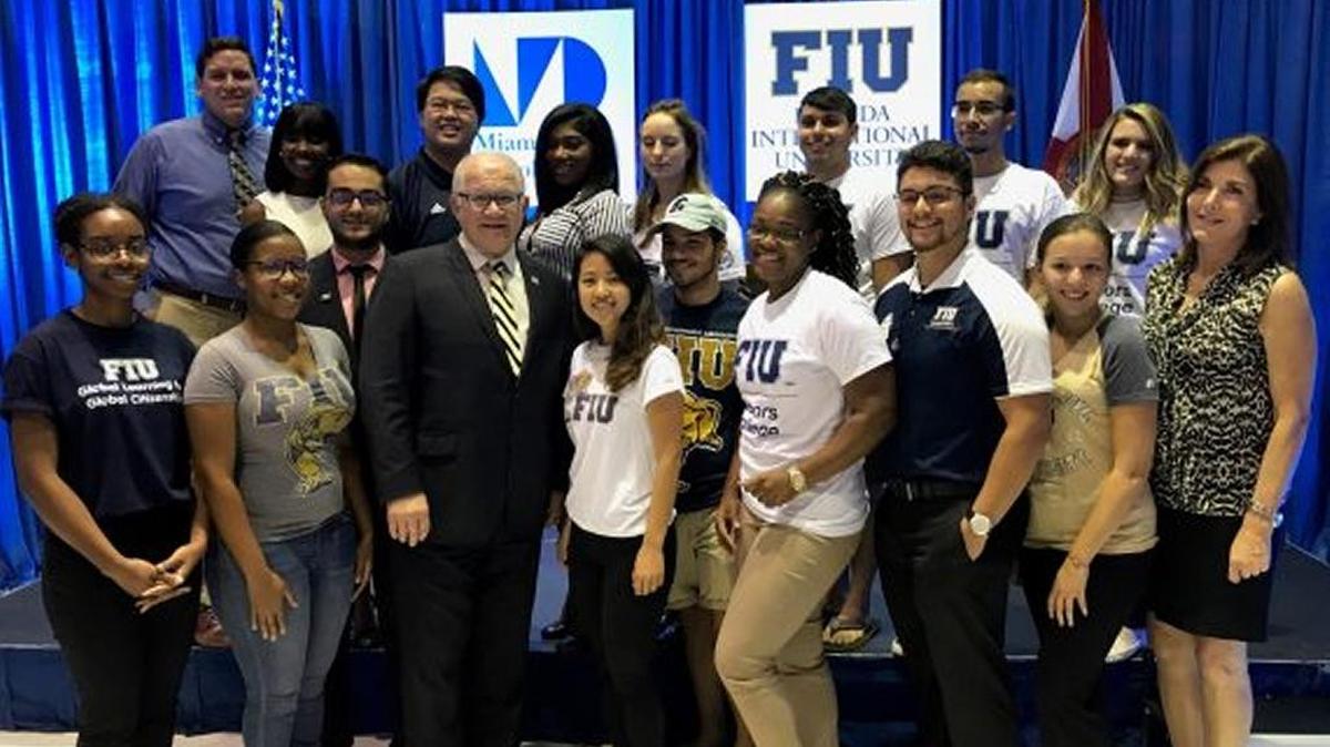The Braman Family Foundation is making a $1 million gift to Miami Dade College and FIU as an incentive for students to enroll full-time during their last year of studies at the institutions.