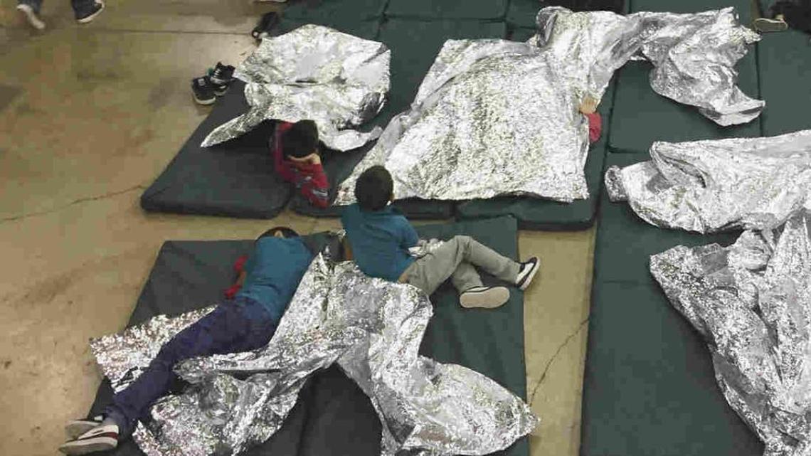 A photo provided by U.S. Customs and Border Protection shows the interior of a facility in McAllen, Texas where unaccompanied immigrant children are being held.