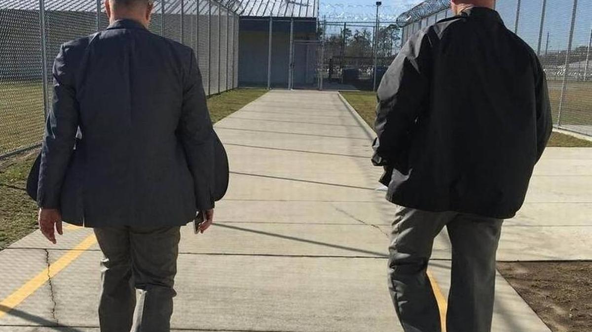 State Rep. David Richardson (left) inspecting Florida’s Suwannee Correctional Institution.