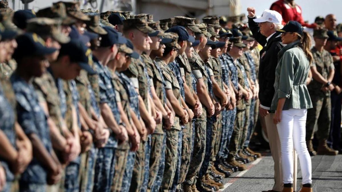 President Trump and the first lady inspected hurricane damage in Puerto Rico last week and visted the USS Kearsarge.