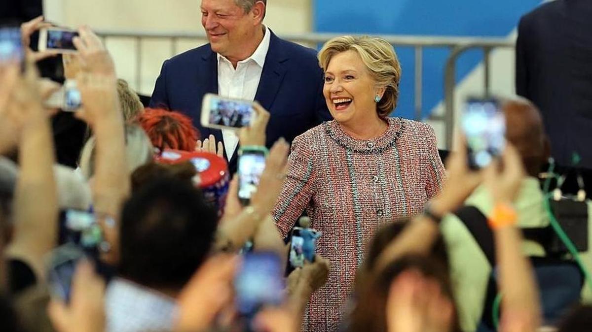 Al Gore joined presidential candidate Hillary Clinton at a Miami-Dade rally this week to talk about climate change.