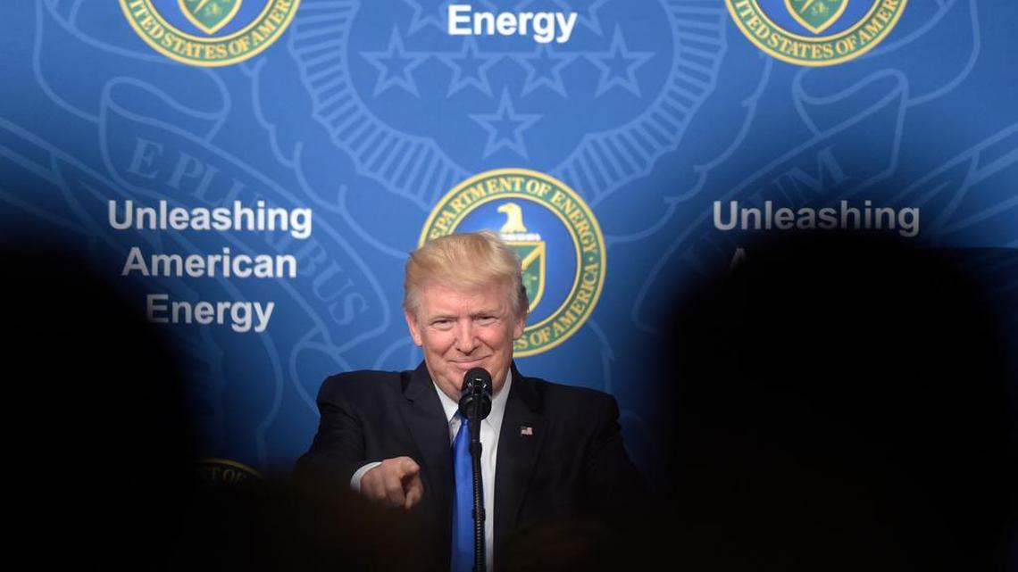 As controversy raged over his Thursday tweet at newscasters, President Trump spoke at the Department of Energy.