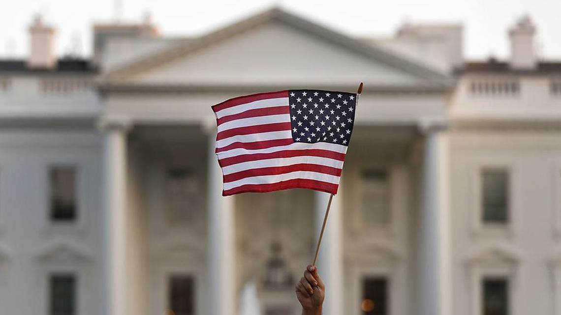 DREAMers demonstrated against President Trump’s stance on DACA by waving American flags.
