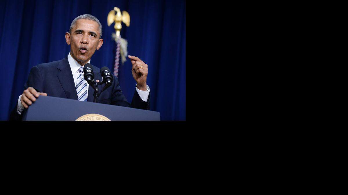 
MAKING A POINT: President Obama, at the Summit on Countering Violent Extremism, defended his not calling war against ISIS a religious one.

