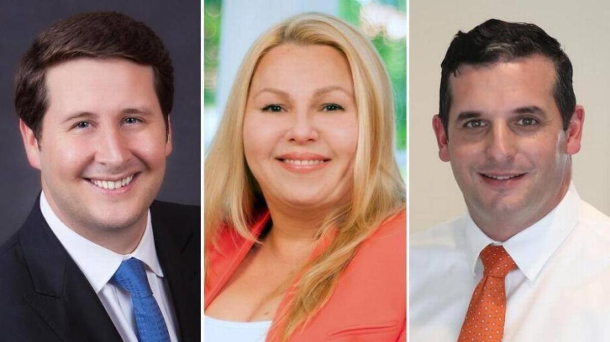 Candidates for Florida House District 114's special election on May 1, from left: Republican Andrew Vargas, independent candidate Liz de las Cuevas and Democrat Javier Fernandez. Fernandez won the special election Tuesday.