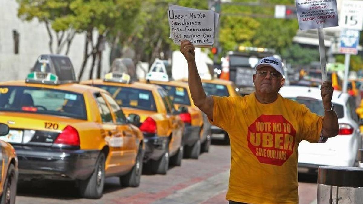 For months, taxi cab drivers in Miami-Dade have protested against Uber.