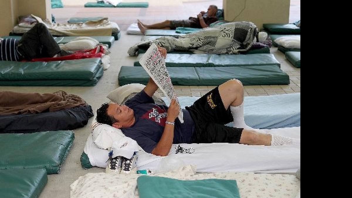 
OFF THE STREETS: Marlon Castellon, 30, takes advantage of Miami’s mat program at Camillus House.
