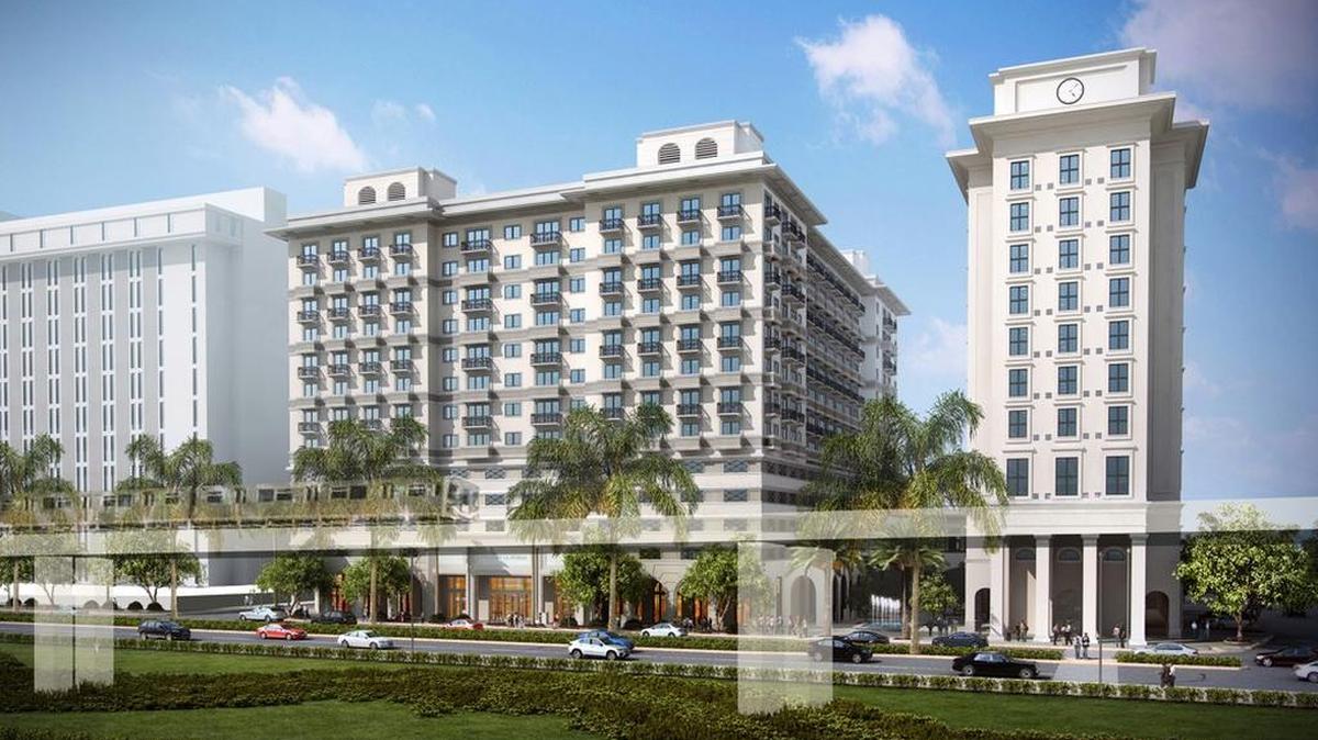 Architect’s vision of Paseo de la Riviera from U.S. 1
