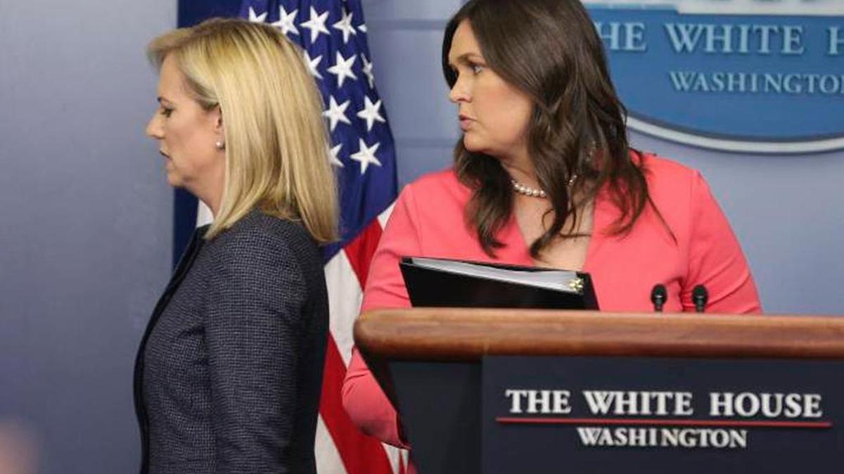 DHS Secretary Kirstjen Nielsen and White House press secretary Sarah Huckabee Sanders have been targeted by opponents.