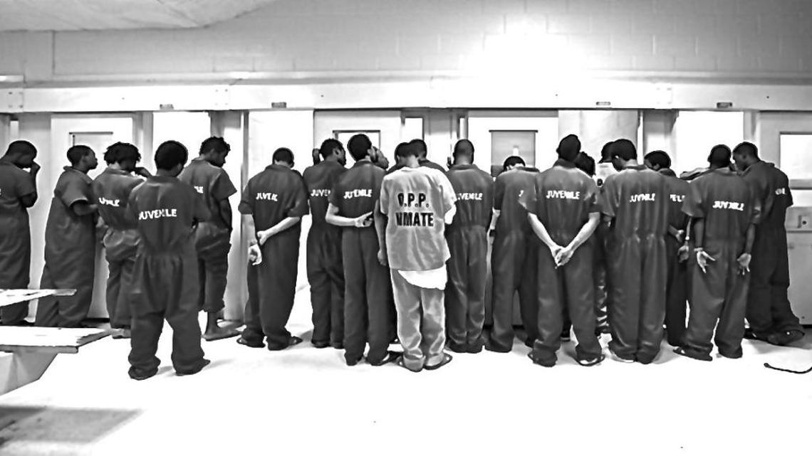 Juvenile offenders in a Florida correctional center.