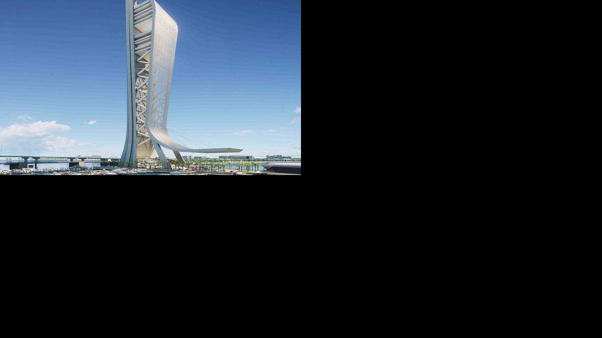 
SEEKING PUBLIC FUNDS: SkyRise would rise 1,000 feet next to Biscayne Bay.

